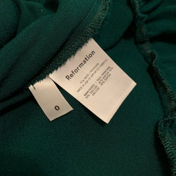 Reformation Mica Midi Dress in Emerald - Picture 4 of 11